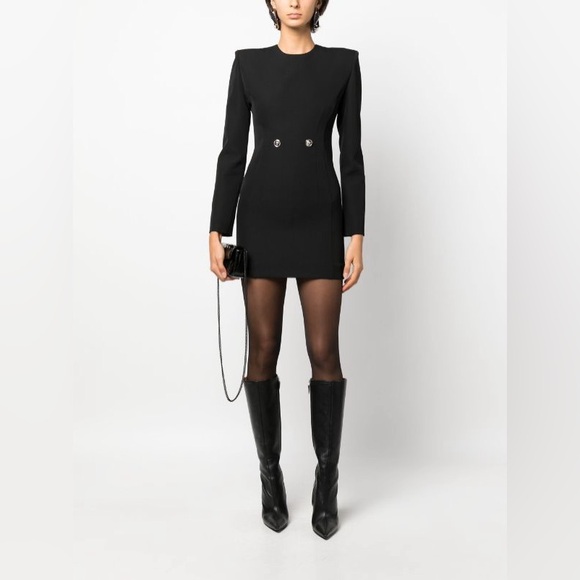 Versace NWT Hourglass grain-de-poudre wool minidress - Picture 6 of 12